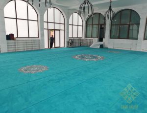 Afyonkarahisar Merkez Yeşil Cami Akrilik Göbekli Cami Halısı Satış ve Döşemesi
