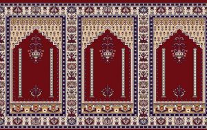 Seccadeli Cami Halısı Bordo